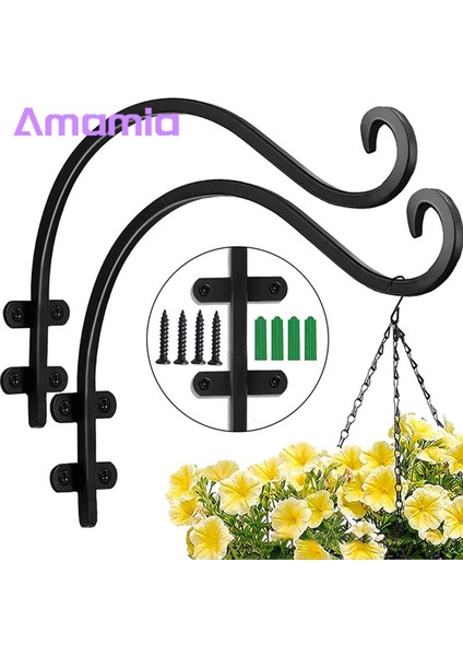 Amamia Bitki Askı Braketi Dönebilen Saksı Tutucu Bitki Askısı Kuş Besleyici (Yurt Dışından)