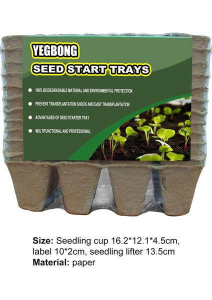 Bitki Yetiştirme Tepsisi Hafif Çok Fonksiyonlu Çatlama Önleyici Bitki Başlangıç Tepsisi (Yurt Dışından)