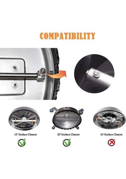 Basınçlı Yıkama Makinesi Yüzey Temizleyici-2 * Yüzey Temizleme Nozulunun Değiştirilmesi 1 * Ptfe Bant-Gümüş (Yurt Dışından)