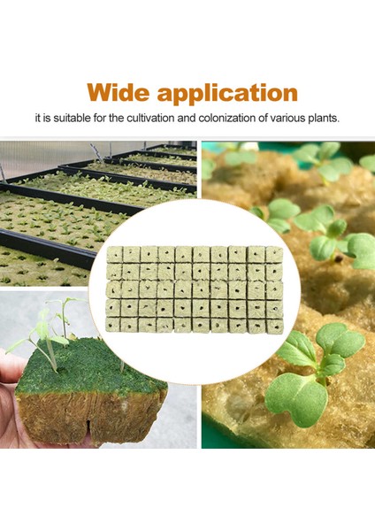 50 Adet Taşyünü Büyümek Küp Hidroponik Çimlenme Iyi Hava Geçirgenliği Fiber Bitki Yayılma Küpü Ev Için (Yurt Dışından) fırsatları