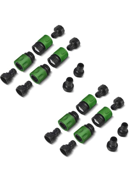 Hortum Hızlı Bağlantı-8 x Dişi Hortum Ucu Konnektörleri 8 x Erkek Hortum Ucu Adaptörleri 16 x Erkek Musluk Adaptörleri 8 x Dişi Musluk Konnektörleri-Yeşil (Yurt Dışından)