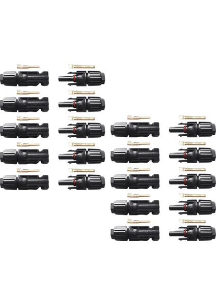 10 Çift Mc4 30A Erkek Dişi M/f Tel Pv Kablo Konnektör Seti Güneş Paneli (Yurt Dışından)