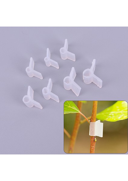 100PCS Plastik Aşılama Klipleri Bitkiler Destek Bahçe Sera Sebzeleri Bahçe Karşılaşması (Yurt Dışından)