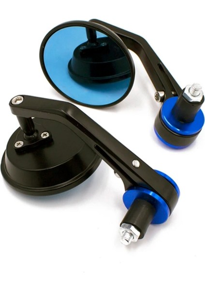 Motosklet Gidon Aynası Üniversal 22MM Cnc Alüminyum.mavi