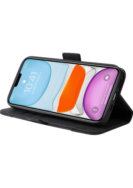 Iphone 12 Için Kılıf Pro Max Kart Yuvaları Cüzdan Kapak Çevirin Tpu Deri (Yurt Dışından)