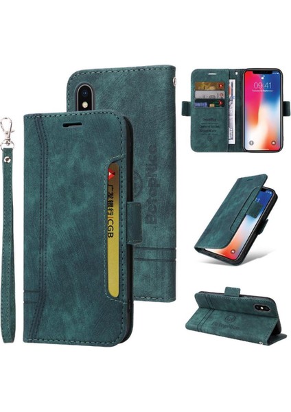 Iphone Xs Max Kart Yuvaları Için Kılıf Cüzdan Kapak Çevirin Tpu Deri Manyetik (Yurt Dışından)