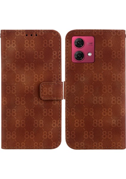 Motorola Moto G84 5g Için Telefon Kılıfı Pu Deri Cüzdan Kapak Kickstand 8 (Yurt Dışından)