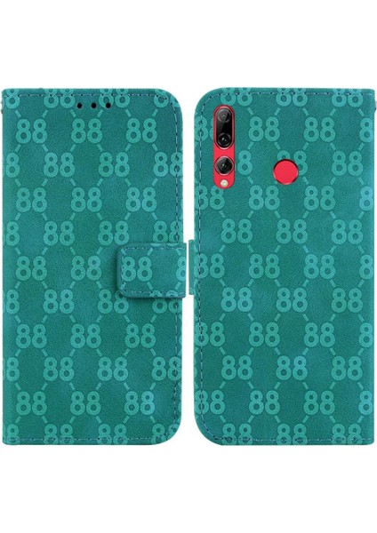 Telefon Kılıfı Için Huawei Y9 Başbakan 2019 Kickstand Pu Deri Cüzdan Kapak 8 (Yurt Dışından)