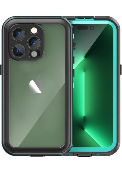 Iphone 14 Için Kılıf Pro 12FT Askeri Darbeye Su Geçirmez Dahili Ekran (Yurt Dışından)