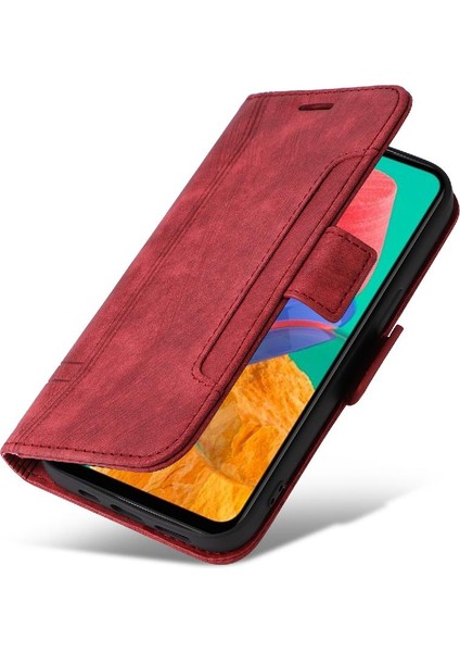 Samsung Galaxy M33 5g Kart Yuvaları Için Kılıf Tpu Deri Manyetik Cüzdan Flip (Yurt Dışından)