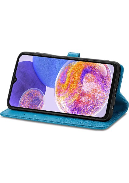 Samsung A23 Flip Kapak Darbeye Zarif Desen Deri Kılıf (Yurt Dışından) fırsatları