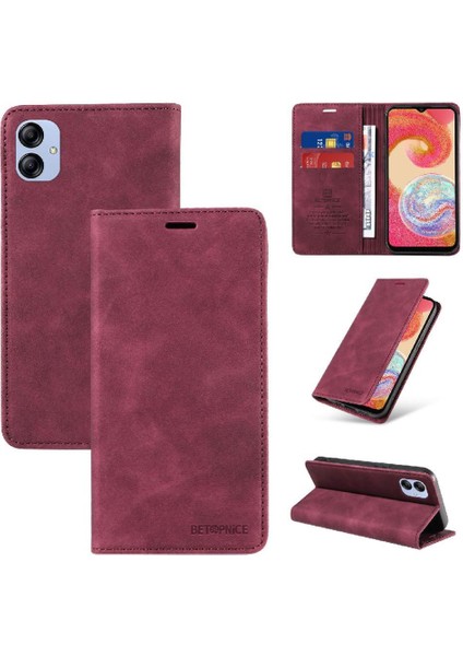 Samsung Galaxy A04E 4g Için Kılıf Folio Cüzdan Pu Deri Manyetik Koruyucu (Yurt Dışından)
