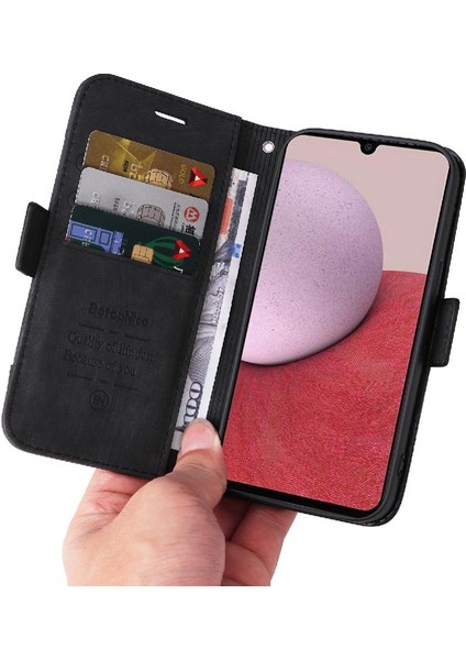 Samsung Galaxy A14 5g Kart Yuvaları Için Kılıf Cüzdan Kapak Çevirin Tpu Deri (Yurt Dışından)