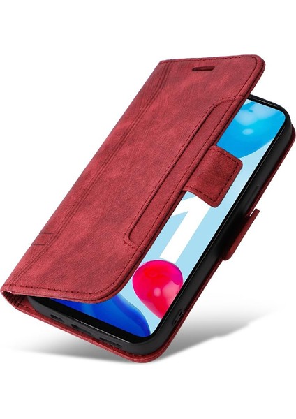 Xiaomi Redmi Not 11 Için Kılıf 4g Kart Yuvaları Cüzdan Kapak Çevirin Tpu Deri (Yurt Dışından)