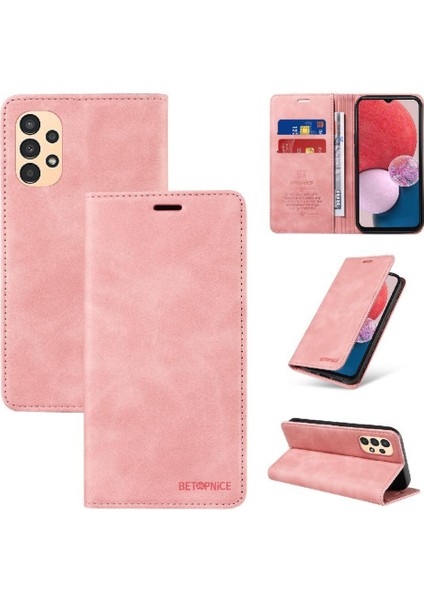Samsung Galaxy A13 5g Manyetik Folio Cüzdan Koruyucu Pu Deri (Yurt Dışından)