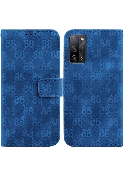 Oppo A16/A16S/A54S Kart Tutucu Çift 8 Kabartmalı Kickstand Için Telefon Kılıfı (Yurt Dışından)