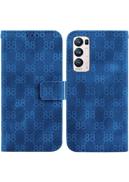 Oppo Phone 5 Pro Artı Cüzdan Kapak Için Telefon Kılıfı Çift 8 Kabartmalı Pu Kart (Yurt Dışından)