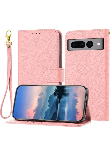 Telefon Kılıfı Için Google Piksel 7 Pro Cüzdan Litch Desen Flip Folio Kart Pu (Yurt Dışından)