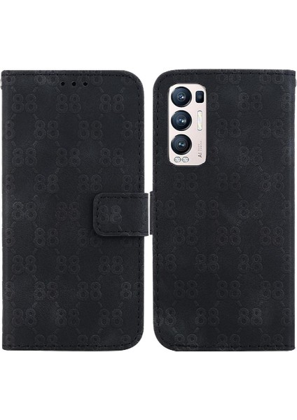 Oppo Phone 5 Pro Artı Cüzdan Kapak Için Telefon Kılıfı Çift 8 Kabartmalı Pu Kart (Yurt Dışından)