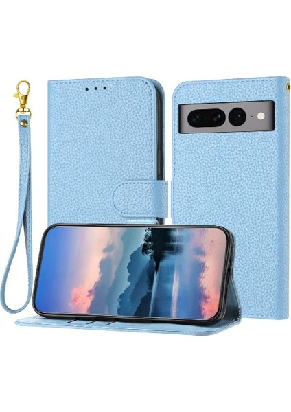 Telefon Kılıfı Için Google Piksel 7 Pro Cüzdan Litch Desen Flip Folio Kart Pu (Yurt Dışından)