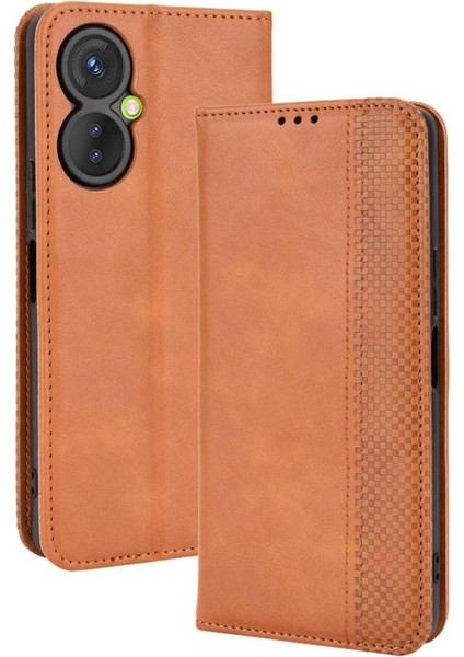 Tecno Spark 9 Pro Manyetik Kapatma Pu Deri Cüzdan Için Kılıf (Yurt Dışından)