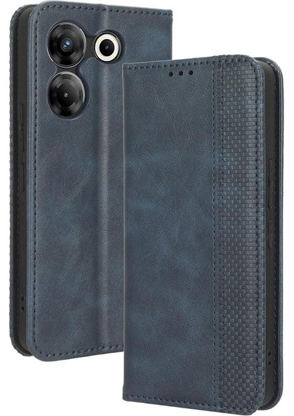 Tecno Camon 20 Pro 5g Manyetik Kapatma Cüzdan Pu Deri Için Kılıf (Yurt Dışından)