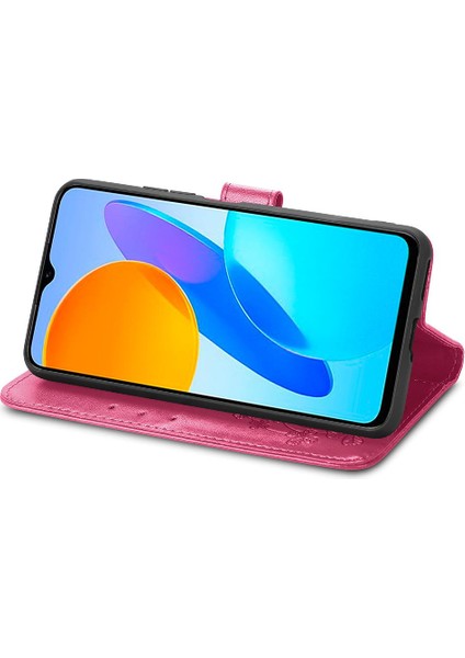 Huawei Onur X8 5g Için Kılıf Kısa Kayış Flip Kapak Dört Yapraklı Yonca Durumda (Yurt Dışından)