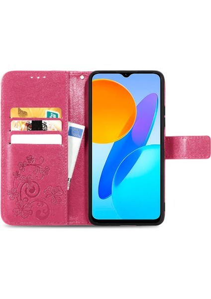 Huawei Onur X8 5g Için Kılıf Kısa Kayış Flip Kapak Dört Yapraklı Yonca Durumda (Yurt Dışından)