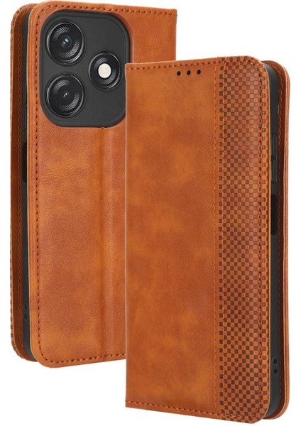 Tecno Kıvılcım 10C Manyetik Kapatma Cüzdan Pu Deri Için Kılıf (Yurt Dışından)
