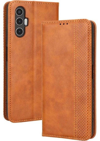 Tecno Pova 3 Pu Deri Cüzdan Manyetik Kapatma Için Kılıf (Yurt Dışından)