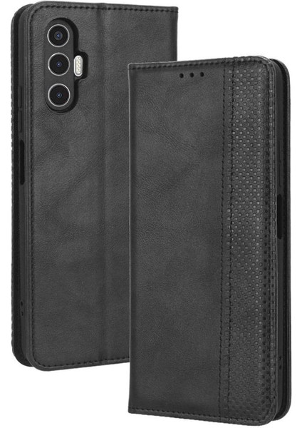 Tecno Pova 3 Pu Deri Cüzdan Manyetik Kapatma Için Kılıf (Yurt Dışından)