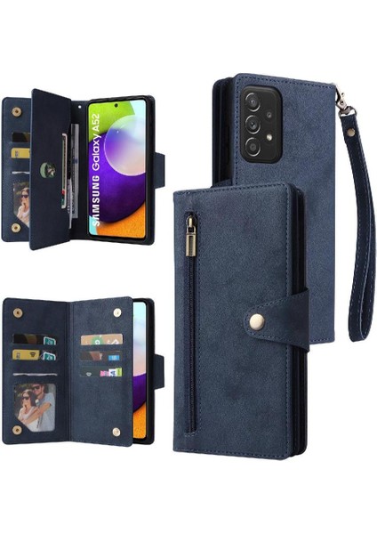 Samsung Galaxy Case 5g Fermuar Cüzdan Kapak Manyetik Deri Kart Durumda (Yurt Dışından)