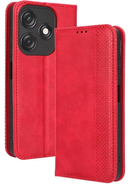 Tecno Kıvılcım 10C Manyetik Kapatma Cüzdan Pu Deri Için Kılıf (Yurt Dışından)