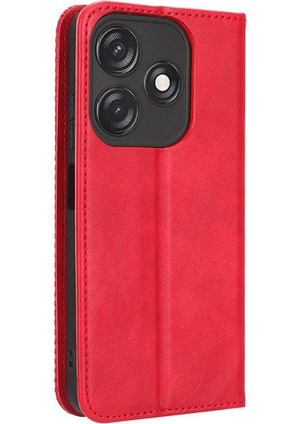 Tecno Kıvılcım 10C Manyetik Kapatma Cüzdan Pu Deri Için Kılıf (Yurt Dışından)