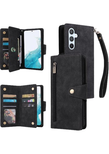 Samsung Galaxy A54 5g Fermuar Cüzdan Kapak Için Kılıf ile El Kayışı Kartı (Yurt Dışından)