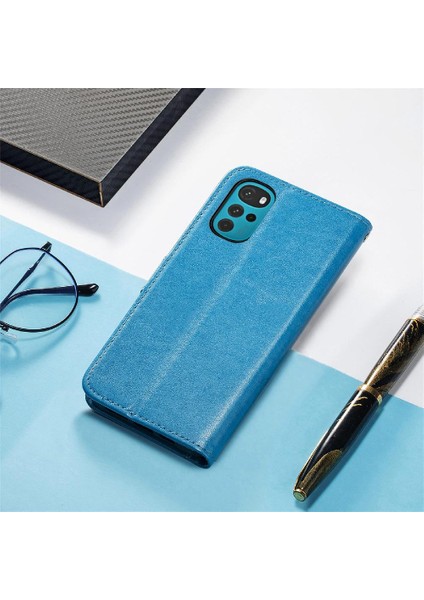 Motorola Moto G22 Dört Yapraklı Yonca Kısa Kayış Zarif Iş Için Kılıf (Yurt Dışından) modelleri