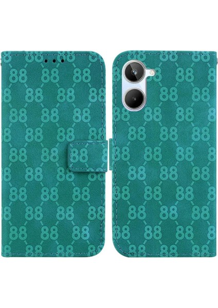Realme 10 4g Cüzdan Kapak Için Telefon Kılıfı Kickstand Kart Tutucu Pu Deri (Yurt Dışından)
