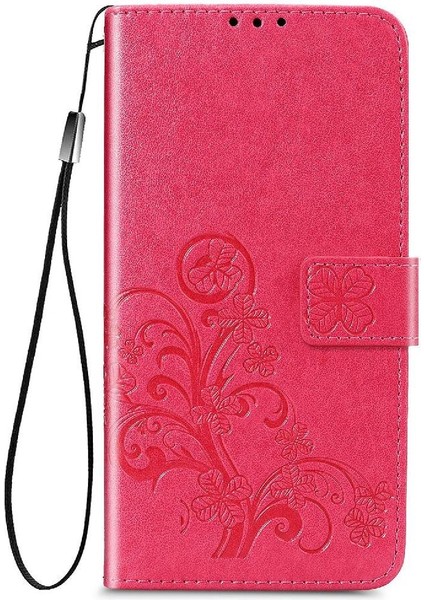 Motorola Moto G9 Artı Dört Yapraklı Yonca Flip Kapak Kılıf (Yurt Dışından)