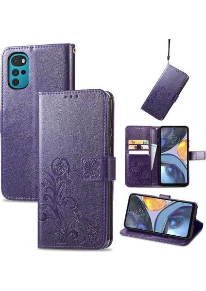 Motorola Moto G22 Dört Yapraklı Yonca Kısa Kayış Zarif Iş Için Kılıf (Yurt Dışından) fırsatları