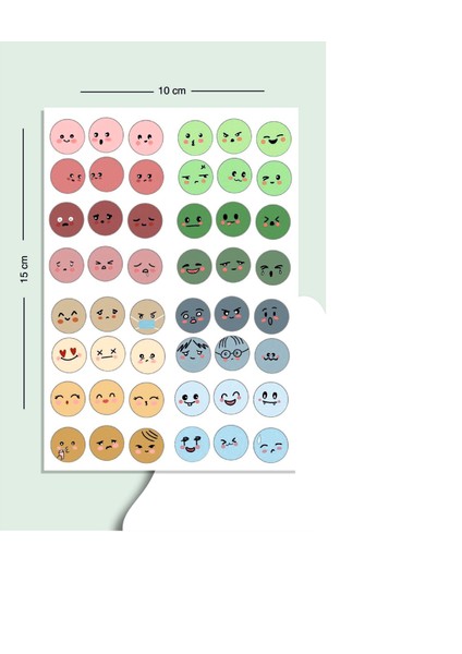 Sevimli Avakado Sticker Seti Planner Ajanda Bullet Journal Için Uygun Set