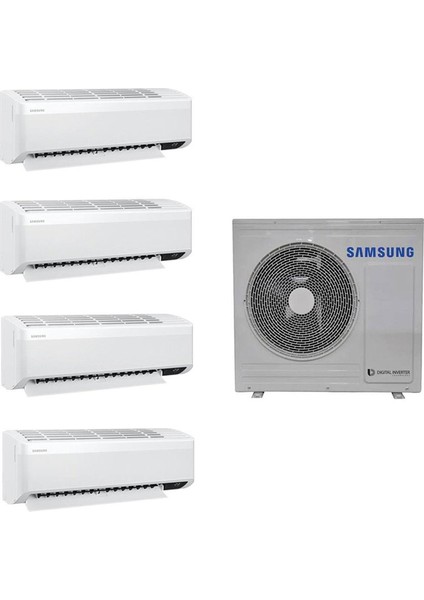 Wind Free (AJ100TXJ5KH/EA) 9+12+18+18 BTU 10 Kw Dış Ünite A++ 18000 BTU 1+4 Sistem Multi Inverter Duvar Tipi Klima modelleri