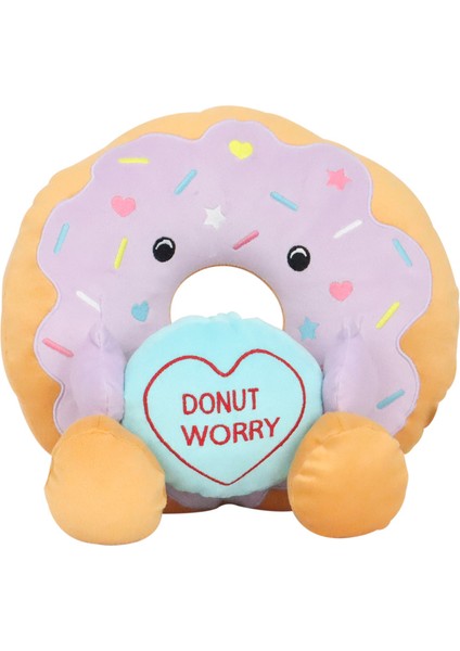 Donut Peluş Mor Yastık