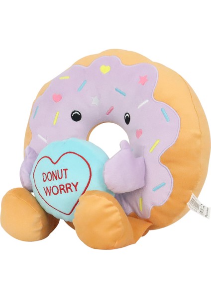 Donut Peluş Mor Yastık