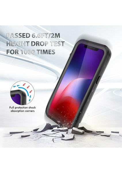 Iphone 13 Için Kılıf 12FT Askeri Darbeye Dayanıklı Ekran Koruyucu IP68 Tam (Yurt Dışından) fırsatları