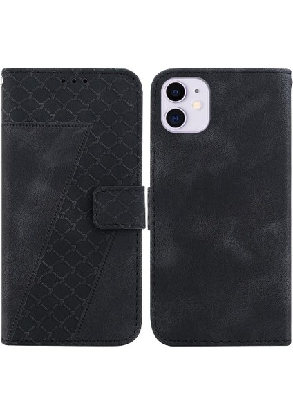 Iphone 11 Için Telefon Kılıfı Cüzdan Flip Folio Kapak Kart Yuvası Fonksiyonu Pu (Yurt Dışından)