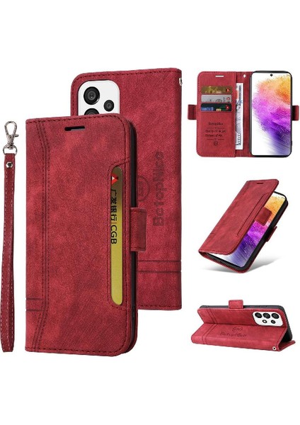 Samsung Galaxy A73 5g Için Kılıf Cüzdan Kapak Çevirin Tpu Deri Manyetik Kart (Yurt Dışından)