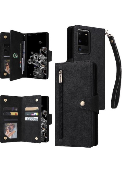 El Kayışı Kart Tutucu Manyetik ile Samsung Galaxy S20 Ultra Için Kılıf (Yurt Dışından)
