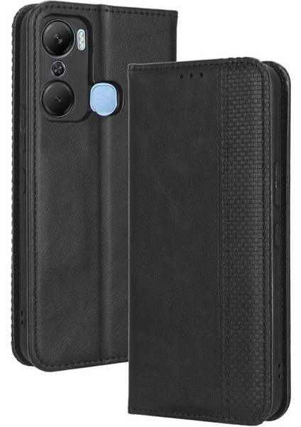 Infinix Sıcak 12 Pro Cüzdan Manyetik Kapatma Pu Deri Kılıf (Yurt Dışından)