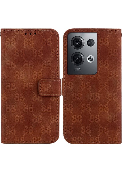 Oppo Phone 8 Pro 5g Için Telefon Kılıfı Pu Deri Kart Tutucu Cüzdan Kapak 8 (Yurt Dışından)