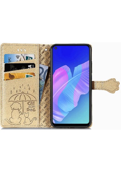 Bdt Shop Huawei Y7P Kısa Kayış Darbeye Deri Kılıf Kapak Çevirin (Yurt Dışından)